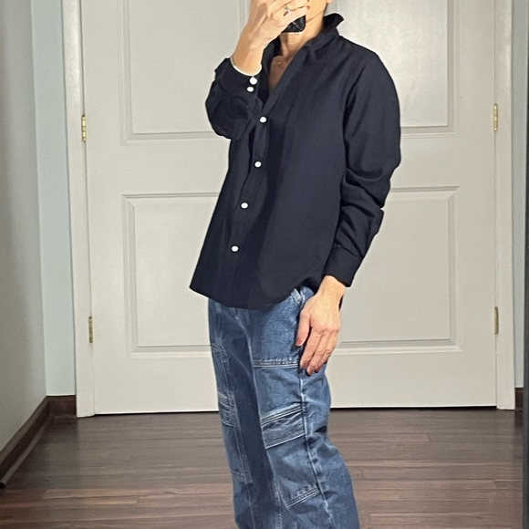 Anthropology Grayson The Hero Navy cotton shirt size 1 - Picture 3 of 12